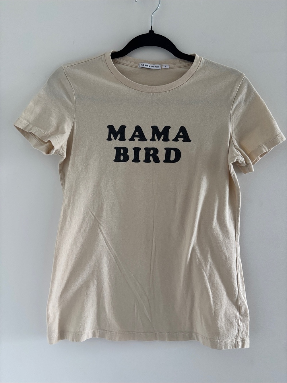 Mama Bird Crewneck Tee in Cream
